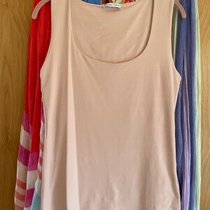 Zara Women's Light Pink Scoop Neck Lycra Tank Top Size Large EUC